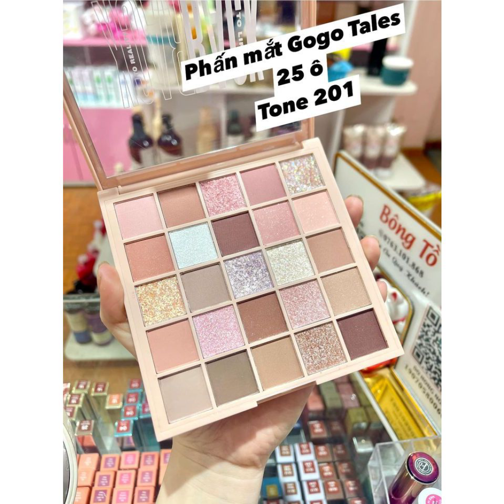 Bảng Phấn Mắt 25 Ô Gogo Tales Crytal Color Charming Eyes