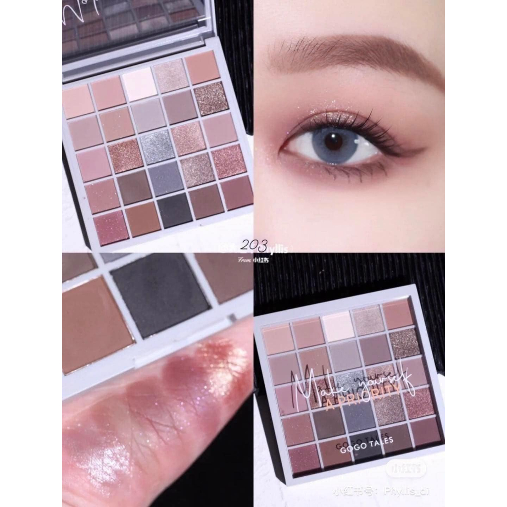 Bảng Phấn Mắt 25 Ô Gogo Tales Crytal Color Charming Eyes