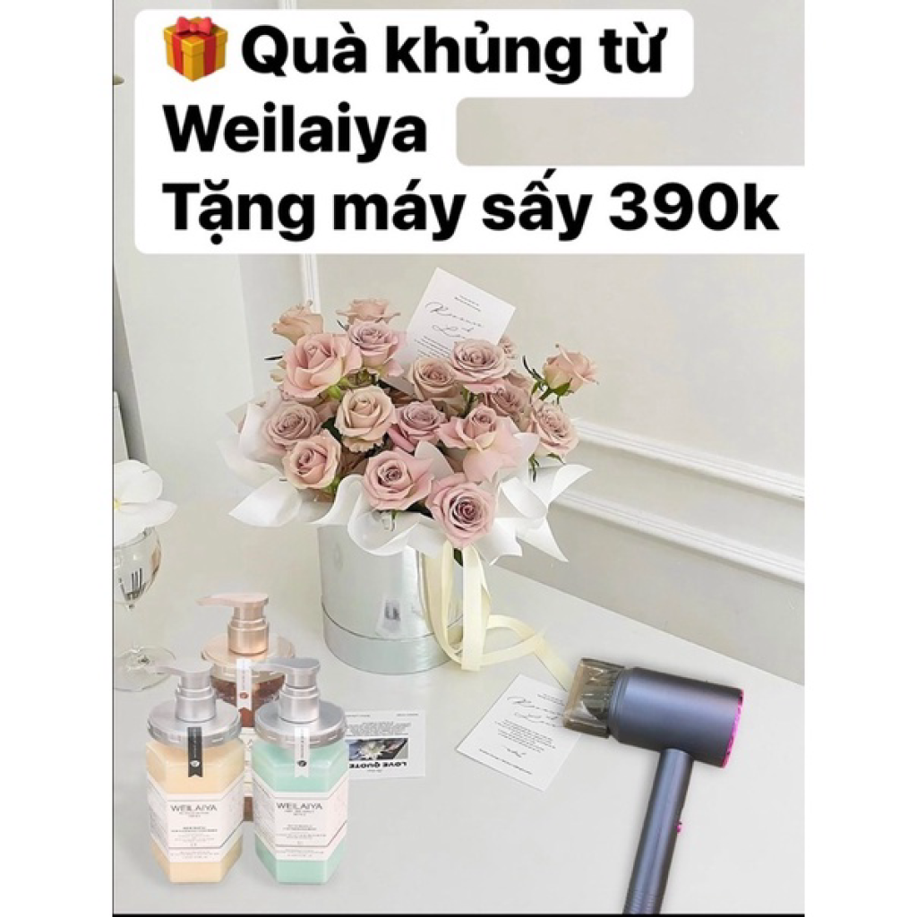 ComBo Sữa Tắm Và Dầu Gội Phục Hồi WEILAIYA Tặng Ngay Máy Sấy Xịn Sò