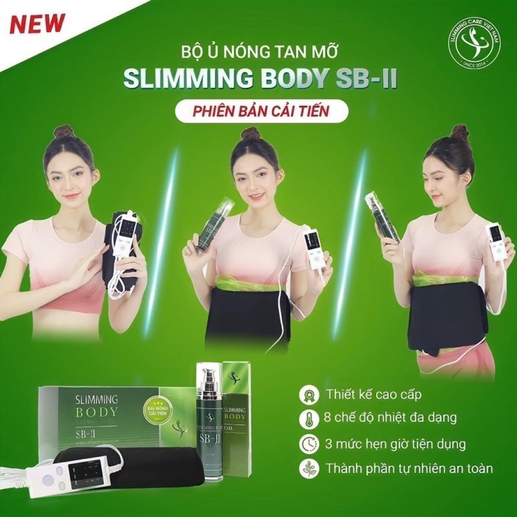 Đai Nóng Cải Tiến Tan Mỡ Slimming body2, Đai Quấn Nóng Thãi Mỡ Thừa, Thon Gọn Vòng Eo ( tặng kèm 1 đai định hình)