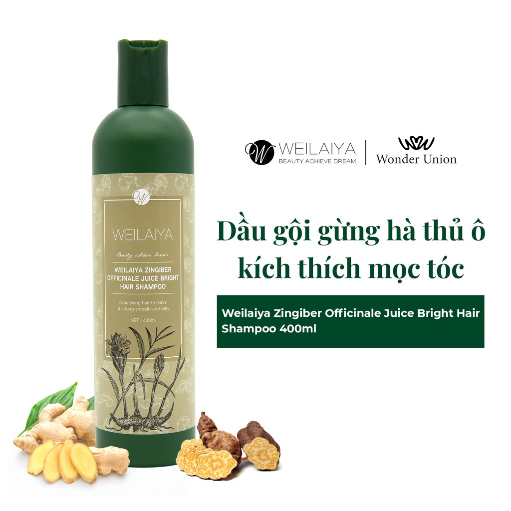 Dầu Gội Weilaiya Hỗ Trợ Mọc Tóc Nhanh Hạn Chế Rụng Tóc Tinh Chất Gừng Và Hà Thủ Ô Dành Cho Da Khô Gàu Nấm Ngứa 400ml