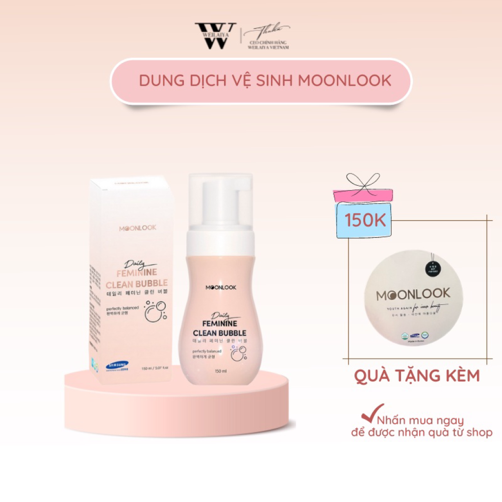 Dung Dịch Vệ Sinh Hàng Kiểu Bọt Tuyết Moonlook Chai 150ml Nhập Khẩu Hàng Quốc