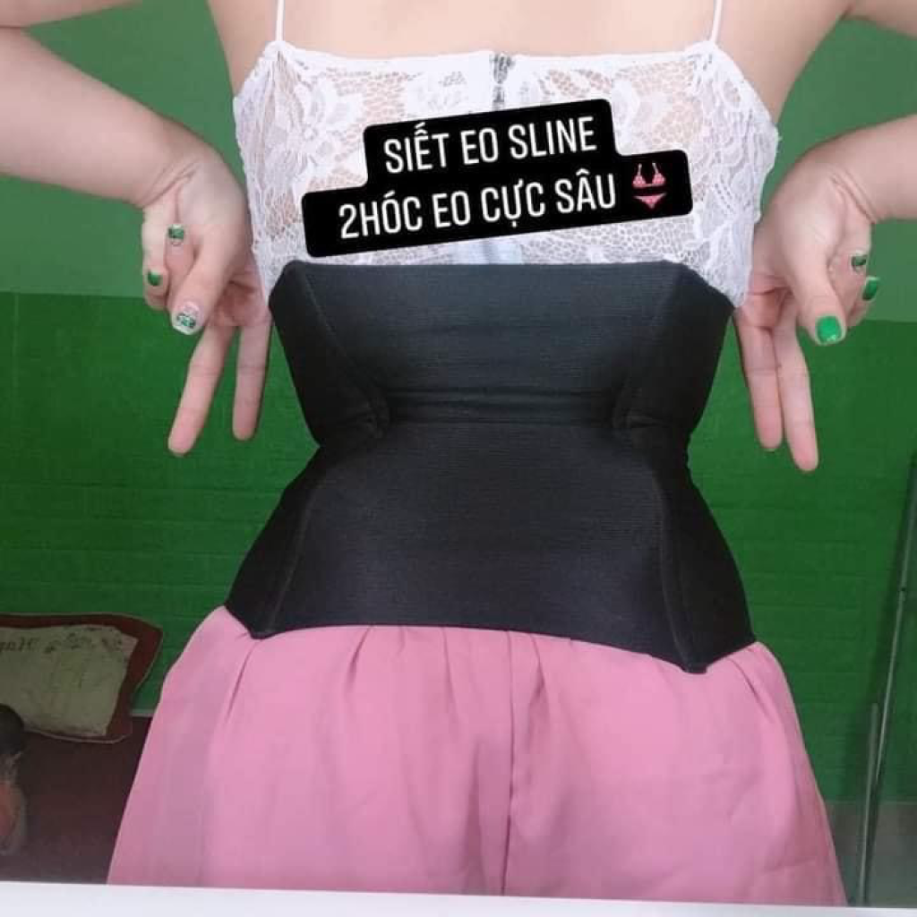 Gen Nịt Bụng Sline, Siết Eo 24cm Tạo Độ Cong Fullbox Hộp, Thước Dây, Tem Mac [ Chính Hãng]