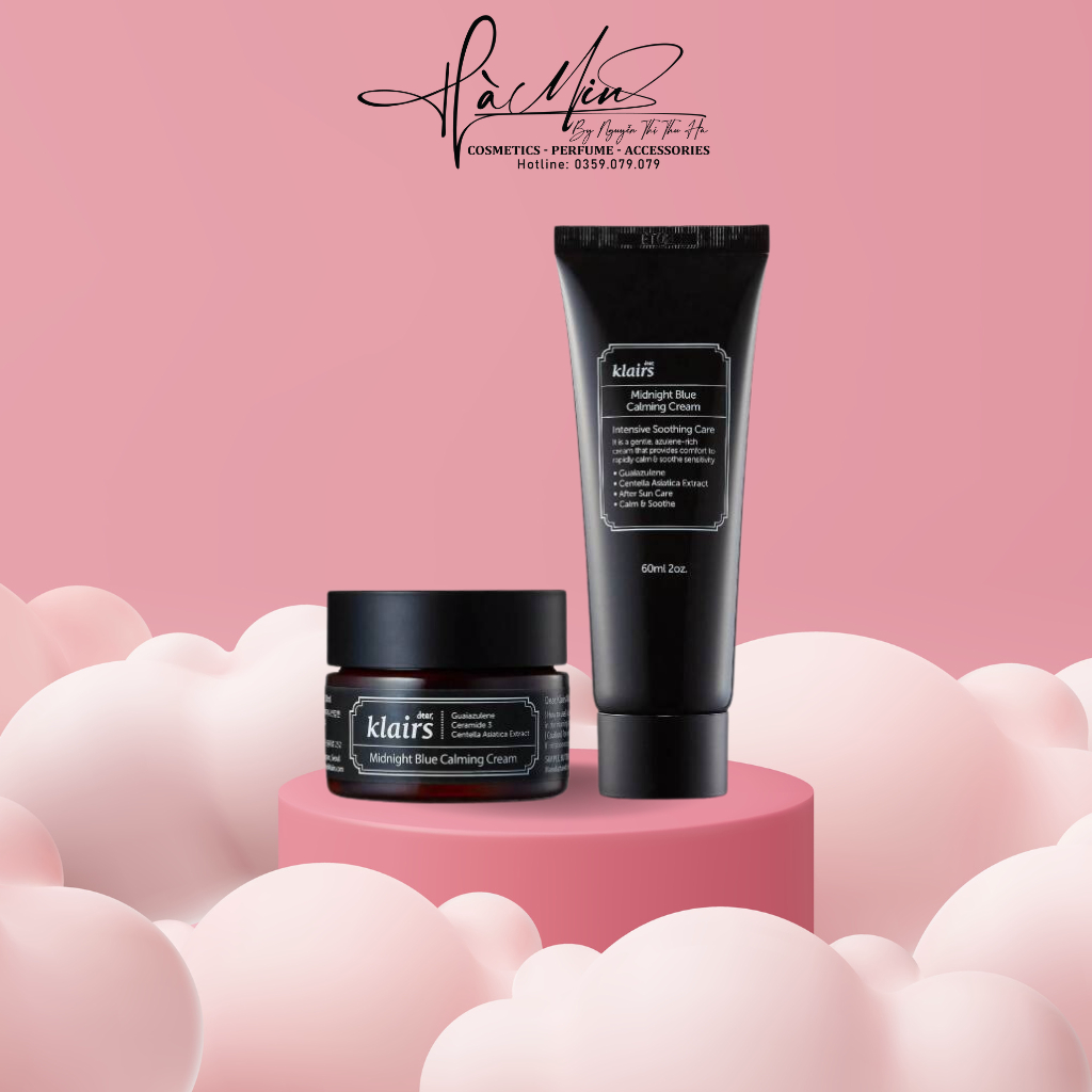 Kem Dưỡng Ẩm Làm Dịu Da Ban Đêm Klairs Midnight Blue Calming Cream 30ml sản Phẩm Chính  hãng 