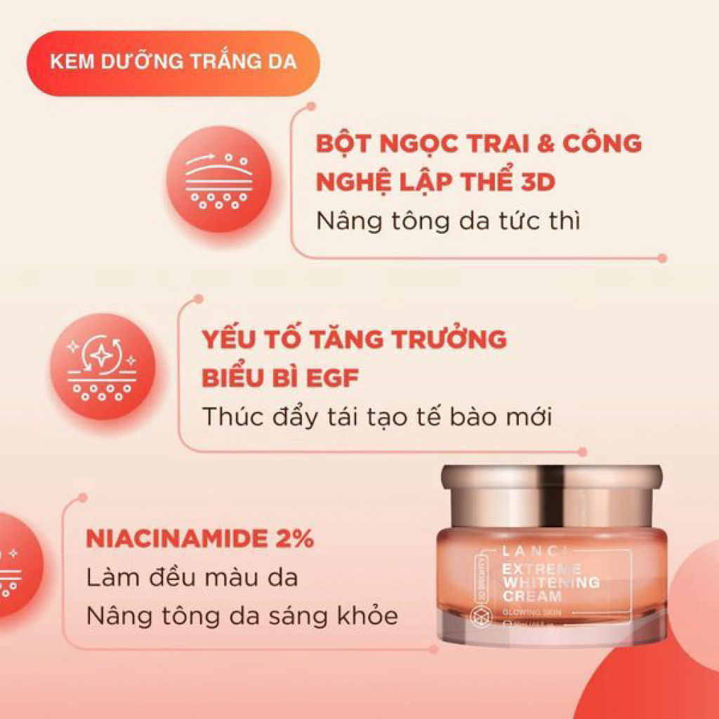 Kem Dưỡng Trắng Da Lanci Extreme Whitening Cream 50ml