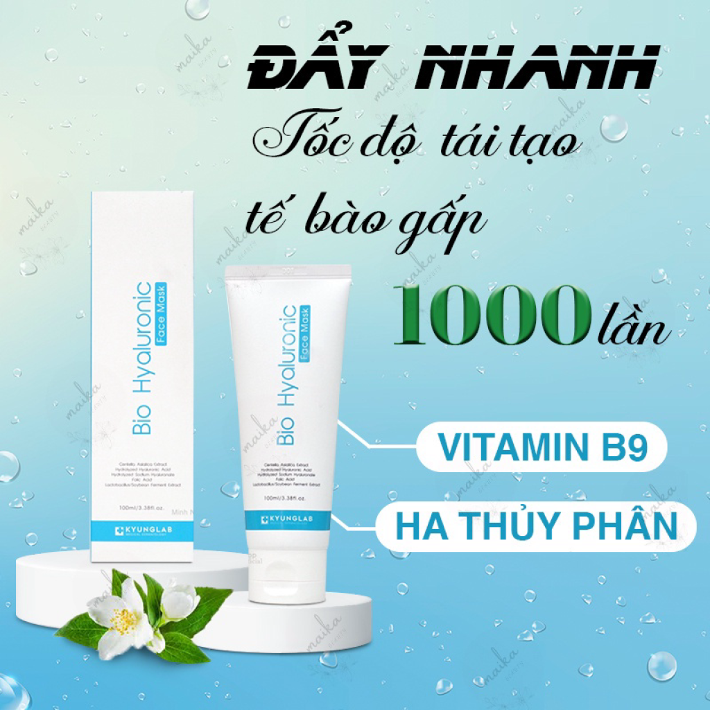 Mặt Nạ KYUNG LAB VITAMIN B9 BIO HYALURONIC FACE MASK Cấp Ẩm, Làm Dịu Da, Ngừa Lão Hóa 100ml