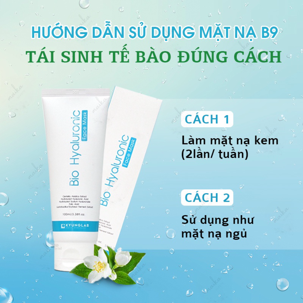 Mặt Nạ KYUNG LAB VITAMIN B9 BIO HYALURONIC FACE MASK Cấp Ẩm, Làm Dịu Da, Ngừa Lão Hóa 100ml