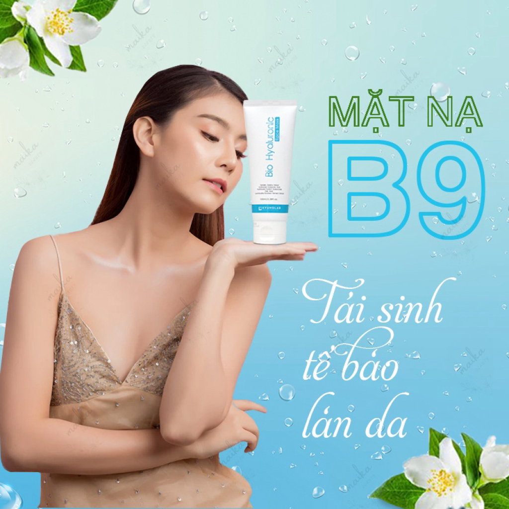 Mặt Nạ KYUNG LAB VITAMIN B9 BIO HYALURONIC FACE MASK Cấp Ẩm, Làm Dịu Da, Ngừa Lão Hóa 100ml