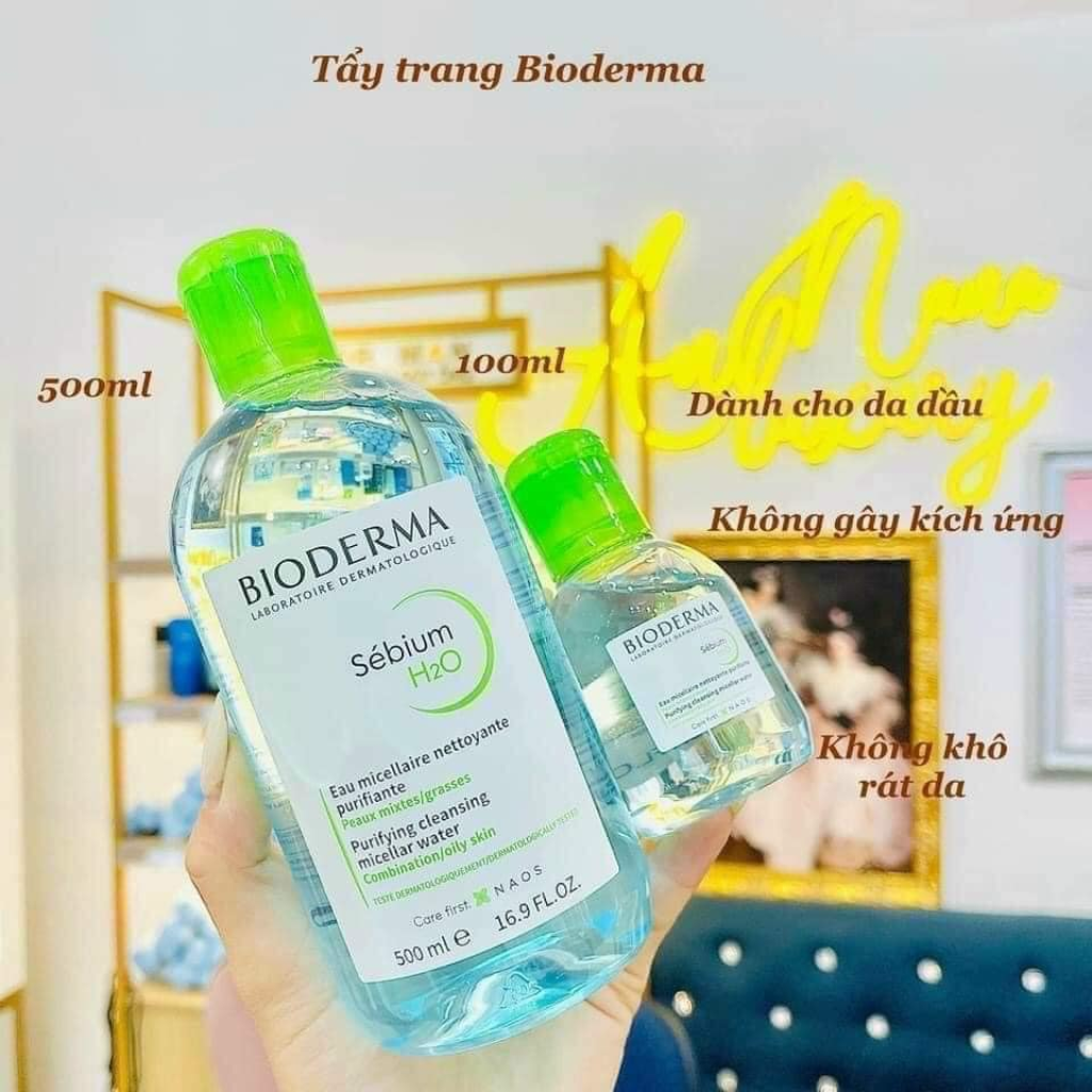 Nước Tẩy Trang Bioderma 100ml Xanh - Hồng