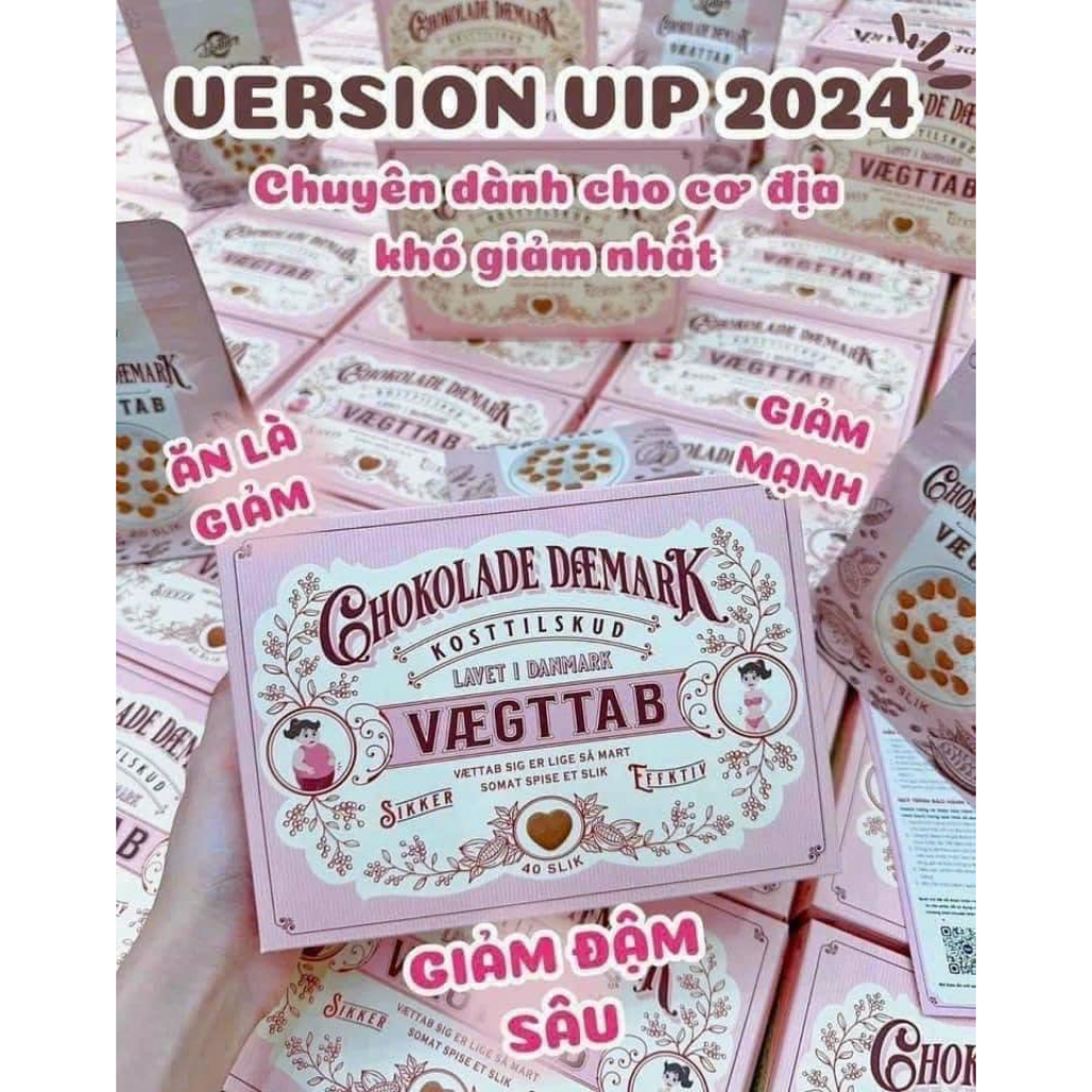 Socola Giảm Cân Đan Mạch Chokolade Vægttab Hộp 40 Viên