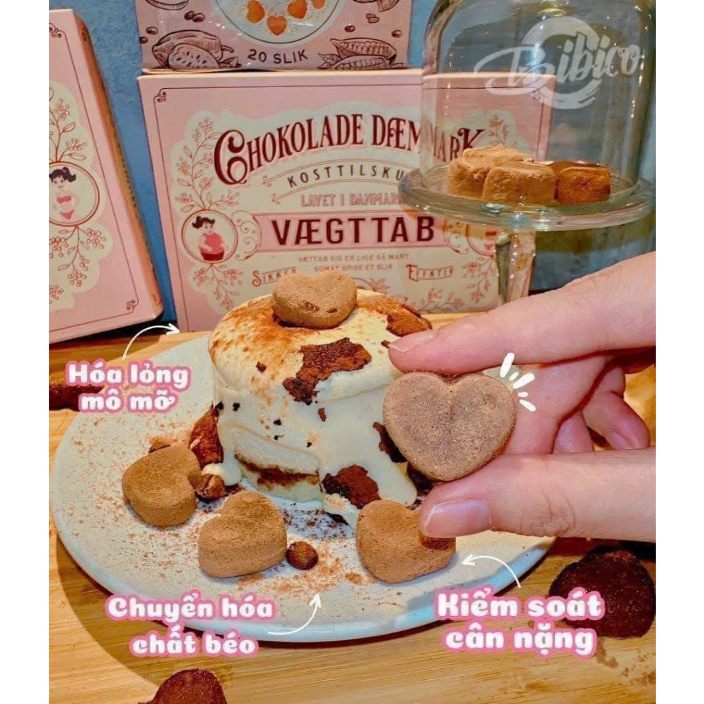 Socola Giảm Cân Đan Mạch Chokolade Vægttab Hộp 40 Viên