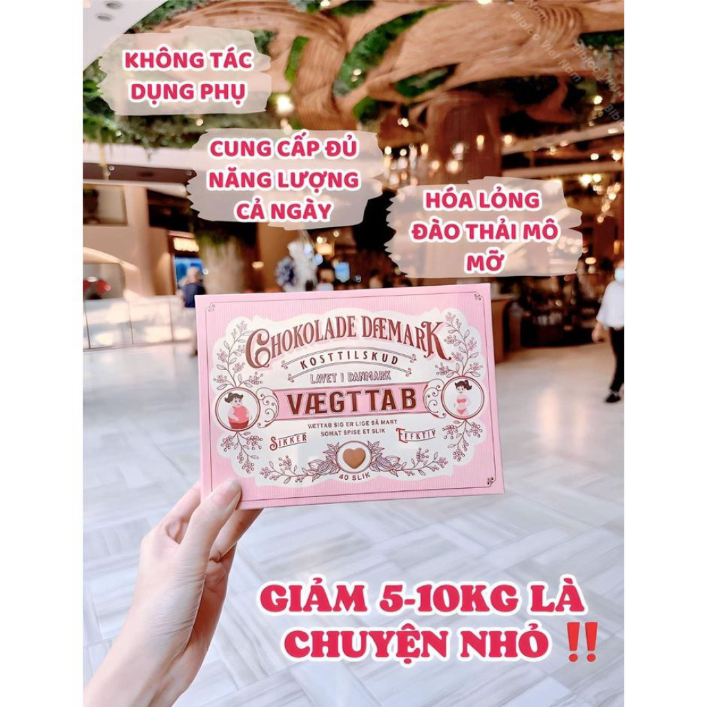 Socola Giảm Cân Đan Mạch Chokolade Vægttab Hộp 40 Viên