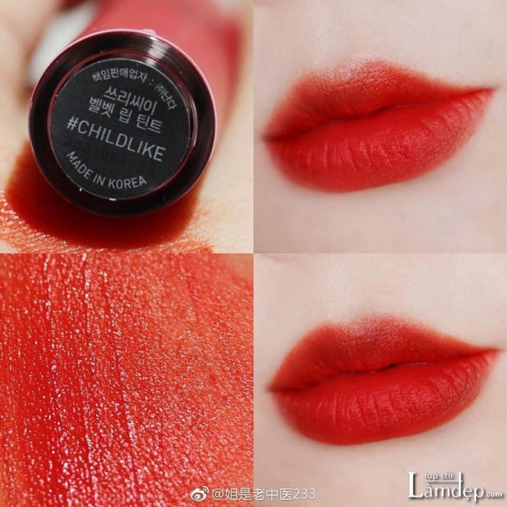 Son Kem 3CE Velvet Lip Tint Son Kem Lì 3CE Mịn Màng Như Nhung 