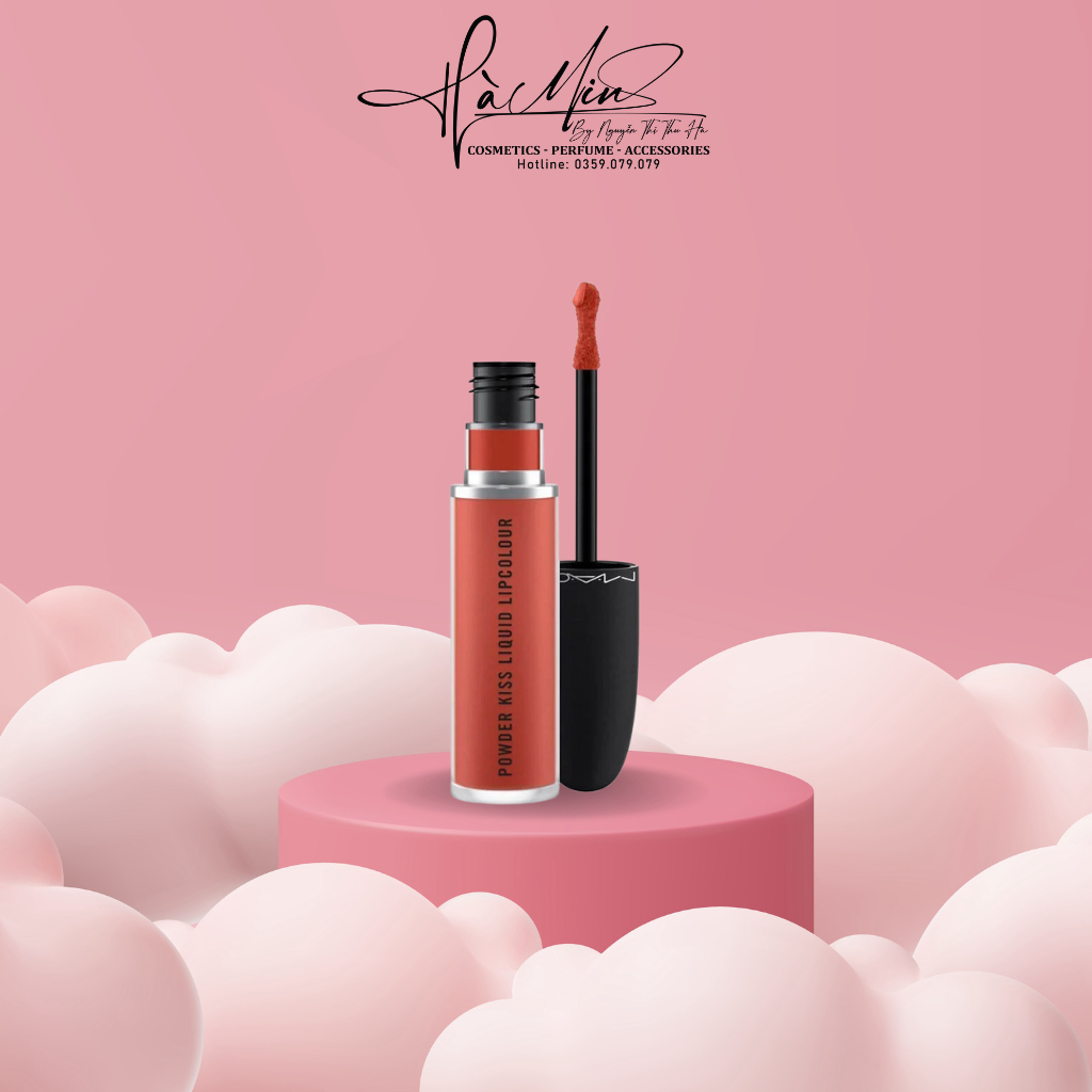 Son Kem MAC Powder Kiss Matte Liquid Lipstick full size 5ml-998 Cam Chay