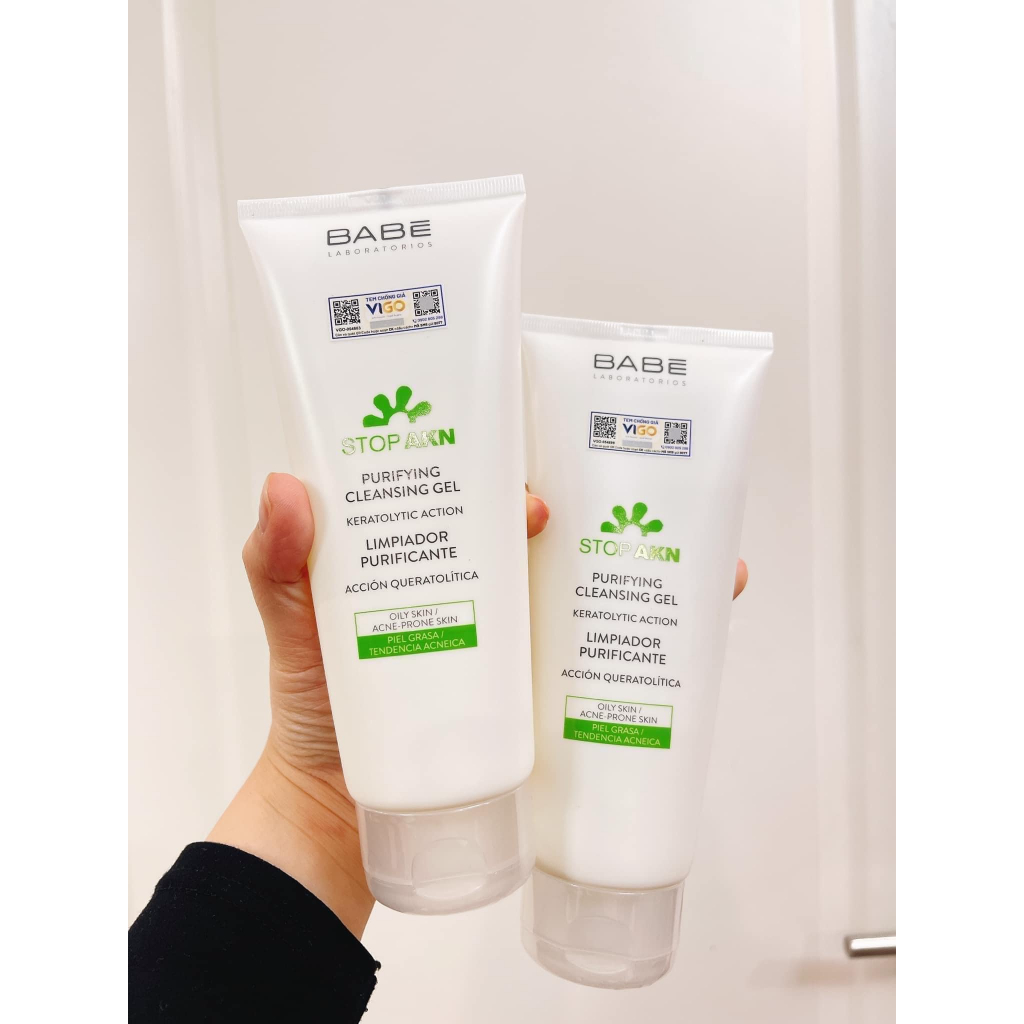 Sữa Rửa Mặt Babe Stop Akn Purifying Cleansing Gel 200ml Cho Da Mụn