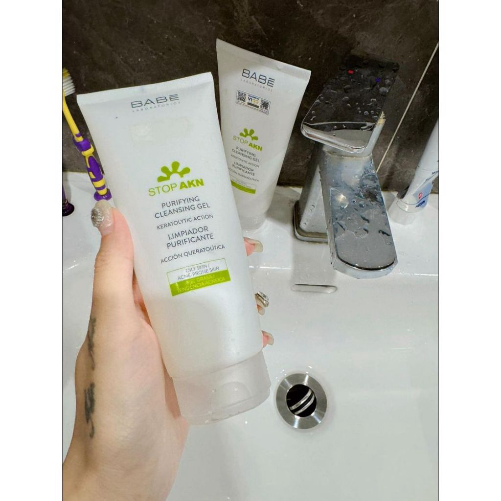 Sữa Rửa Mặt Babe Stop Akn Purifying Cleansing Gel 200ml Cho Da Mụn