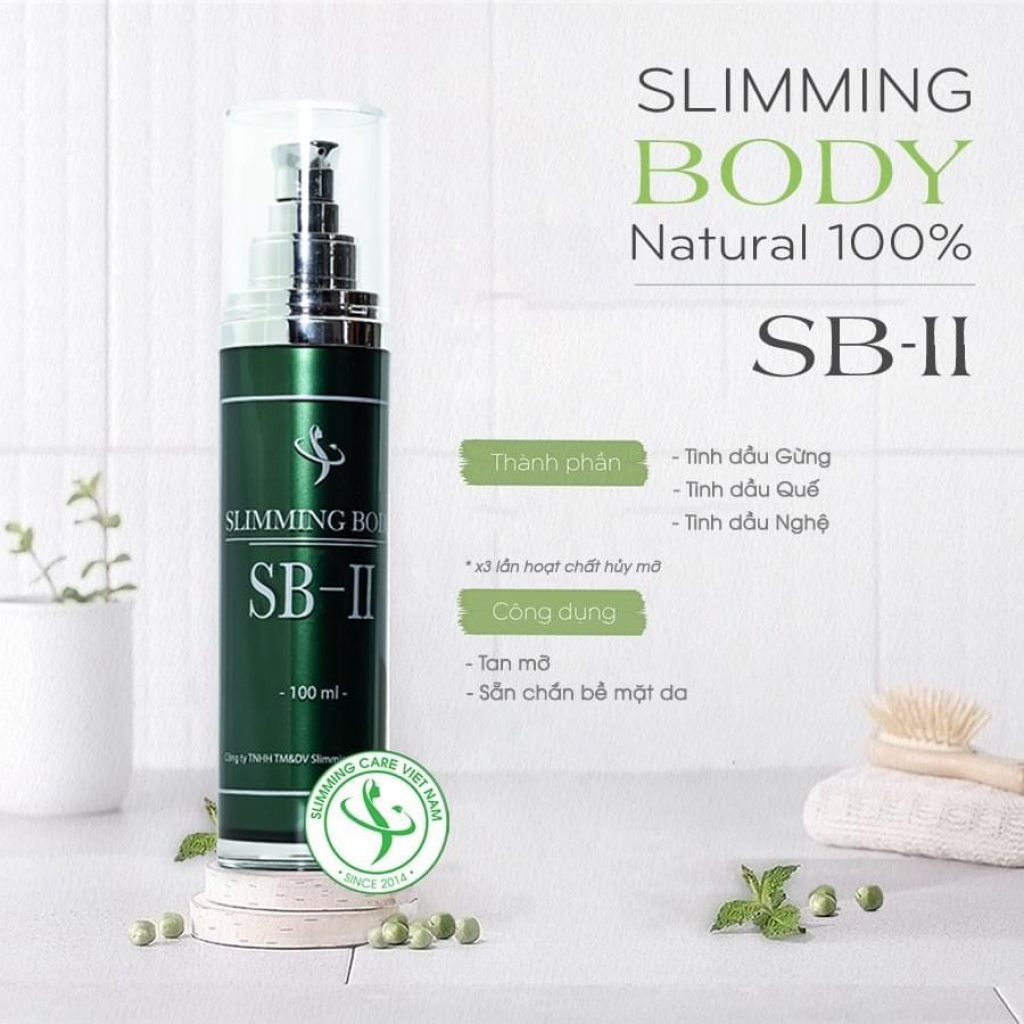 Tinh Dầu Ủ Nóng Tan Mỡ Bụng Slimming Body SB-II, Tan Mỡ Bụng, Bắp Tay, Bắp Chân, Đùi 120ml [ CHÍNH - HÃNG ]